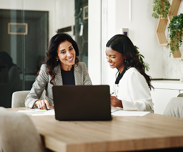 Business meeting with laptop