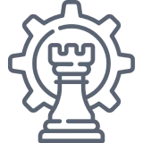 Rook inside gear icon